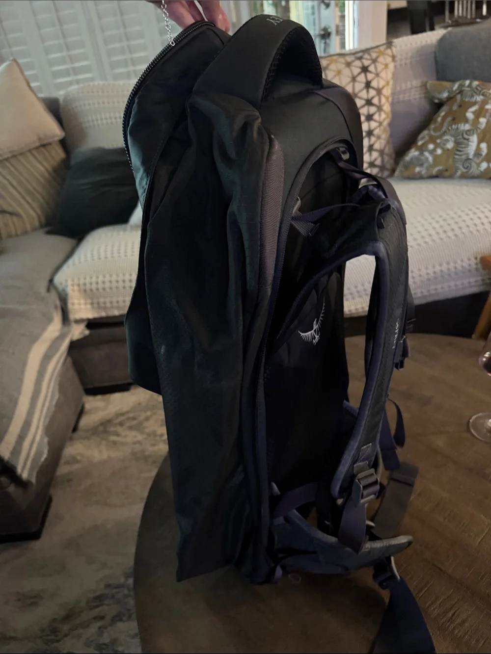 OSPREY Black Women’s/Men's Backpack with Adjustable Straps